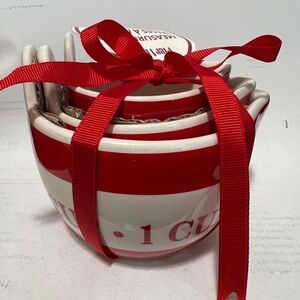 Pier 1 Red & White  Measuring Cups